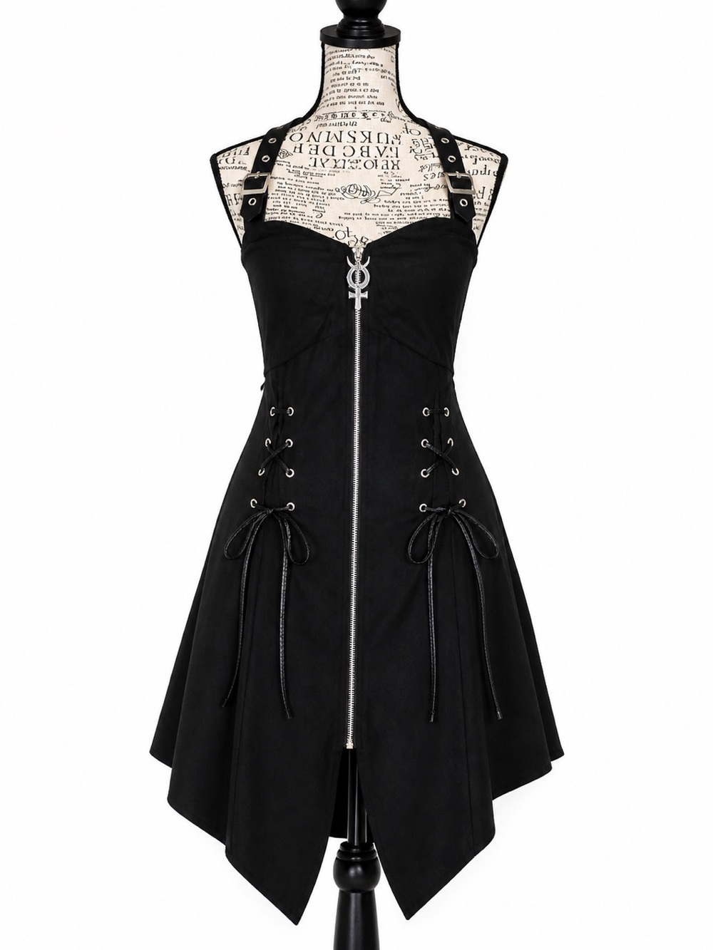 Killstar Goth Punk “Ascendant” Lace Up Corset Halter Dress